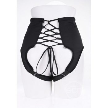 High Waisted Corset Strap-On back